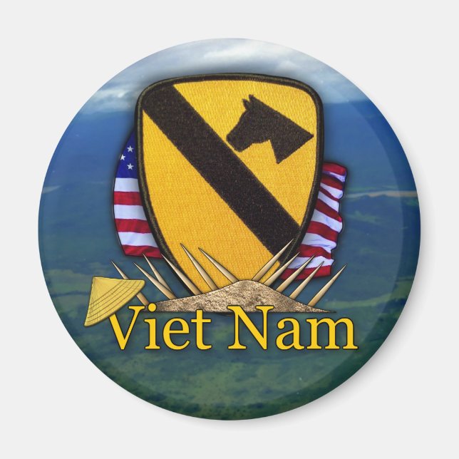 1:a cavalry vietnam luft cav-veterinet patch Magne Magnet (Framsidan)