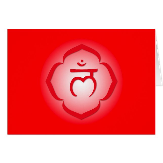 1:a Chakra - Muladhara Hälsningskort (Framsidan Horizontal)