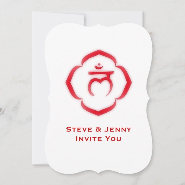 1:a Chakra (rotchakra) Inbjudningar (Framsida)