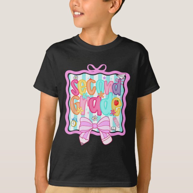 1:a dagen i 2:a klass preppy t shirt (Framsida)