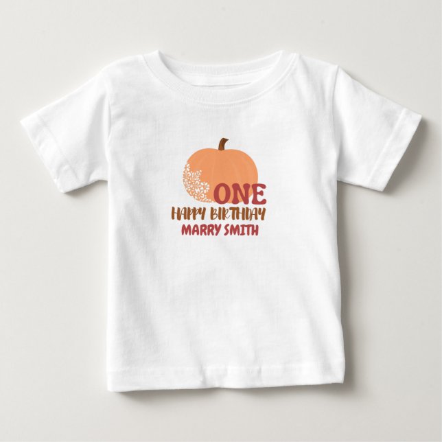 1:a dekorationspumpen Grattis på födelsedagen Edit T Shirt (Framsida)