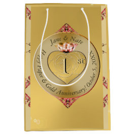 1:a eller 50:e Bröllop-årsdagen Golden
