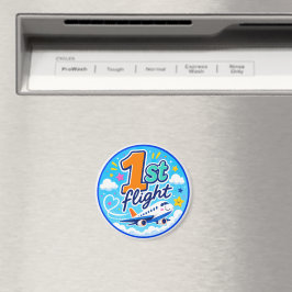 1:a färgglada flygplanssouveniren magnet