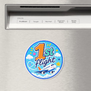 1:a färgglada flygplanssouveniren magnet