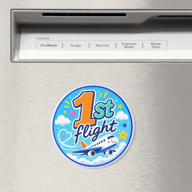 1:a färgglada flygplanssouveniren magnet (In Situ (Dishwasher))