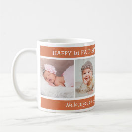 1:a Fars dag Best Pappa någonsin 4 foto Terracotta Kaffemugg