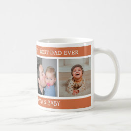 1:a Fars dag Best Pappa någonsin 4 foto Terracotta Kaffemugg