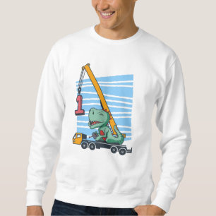 1:a födelsedag, 1-årsmobil, Crane Dinosaur Lång Ärmad Tröja