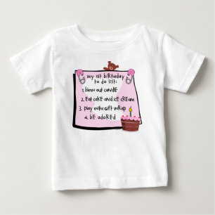 1:a födelsedag att göra till Rosa T Shirt