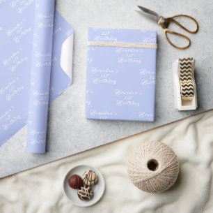1:a födelsedag Cute Blue Simple Baby Shower Boy Presentpapper