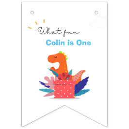 1:a födelsedag Dinosaur 12 månader Fotobuntning Fl Vimplar