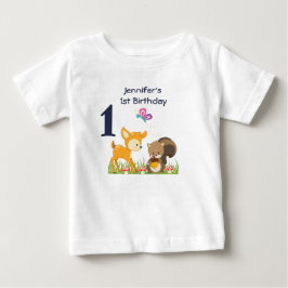 1:a födelsedag Dute Forest Animals T Shirt