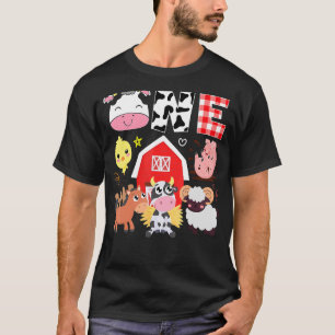 1:a födelsedag Ett år gammalt tema Djurfödelse T Shirt