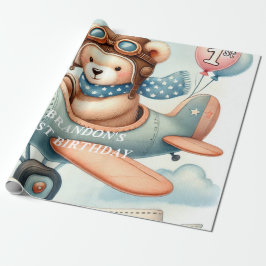 1:a födelsedag Flygplanet: Skåpor upp och ner Presentpapper