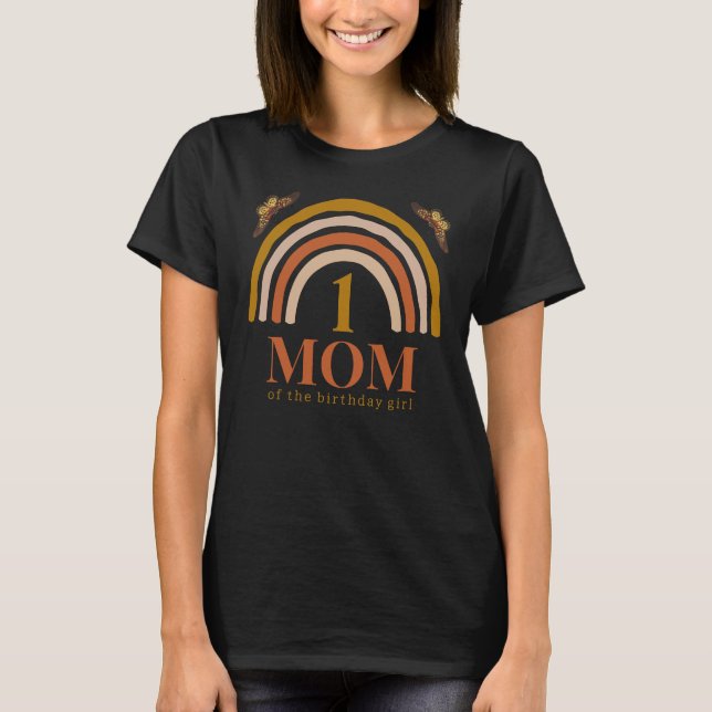 1:a födelsedag för den anpassade flickan i mamma t shirt (Framsida)