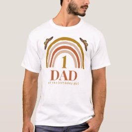 1:a födelsedag för den anpassade flickan i pappa t shirt