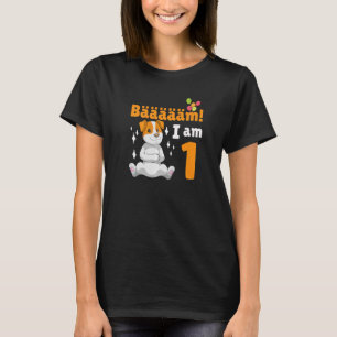 1:a födelsedag Hund Levererad Födelsedagsfest 1 Ål T Shirt