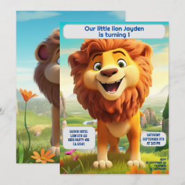 1:a födelsedag Lejona Personligen Namn-barn Inbjudningar