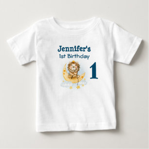 1:a födelsedag Lejont fiske efter dagsljus i Måne T Shirt