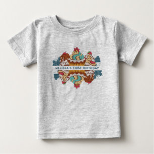 1:a födelsedag Muffinsarna Retro Stil Sweet Desser T Shirt