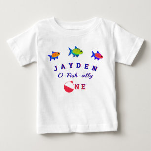 1:a födelsedag ofiskalt EN pojke Baby T-Shirt
