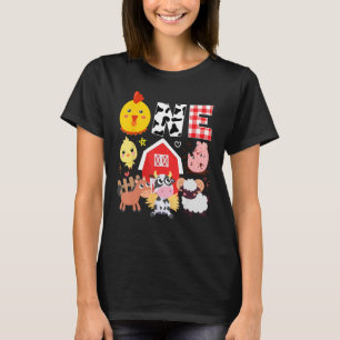 1:a födelsedag Party Ett år gammal lantgårdstam - T Shirt