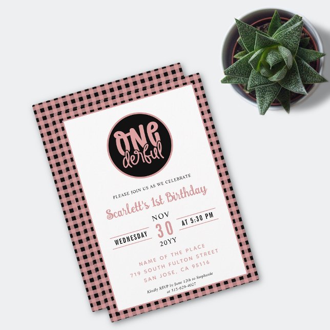 1:a födelsedag Party, utbjudande första födelsedag Inbjudningar (Skapare uppladdad)