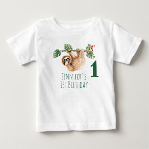 1:a födelsedag, spasning upp och ned t shirt
