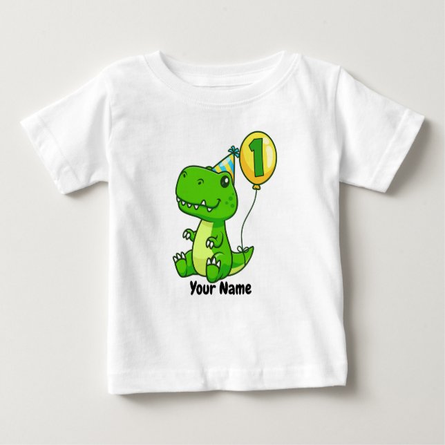 1:a födelsedag T-Rex T Shirt (Framsida)