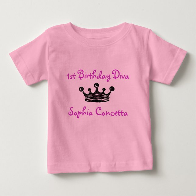 1:a födelsedag tee shirt (Framsida)