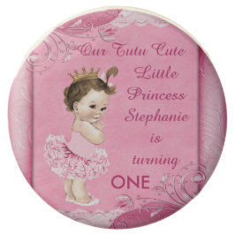 1:a födelsedag Tutu Cute Brunette Princess Snöre