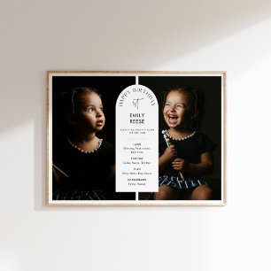 1:a födelsedag Välkomstskylten Baby Poster