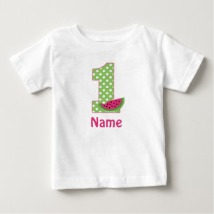 1:a födelsedag Vattenmelons Rosa Personlig T-shirt