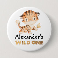 1:a födelsedag Vild en Safari Tiger Themed