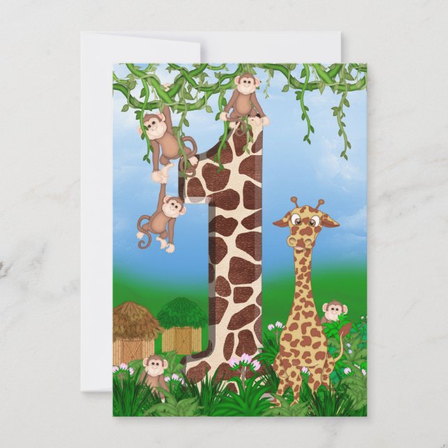 1:a födelsedagarinbjudan inbjudningar (Framsida)