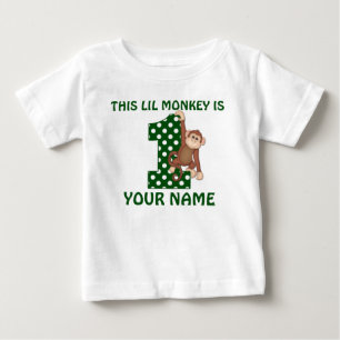 1:a födelsedagelagaren Monkey Personlig Shirt Tee