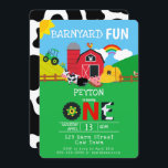 1:a födelsedagen Boskap Barnyard Roligt Kids Cute Inbjudningar<br><div class="desc">Barnyard Roligt Barnyard Boskap Inbjudan till 1:a födelsedagen. Anpassa till namn för första födelsedag. Boskap,  lada,  gris,  ko,  får,  regnbåge,  traktor,  försörjning från party som drivs av gården. www.SamAnnDesigns.com</div>