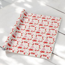 1:a födelsedagen Coquette Cherries Bows Bubble Bre