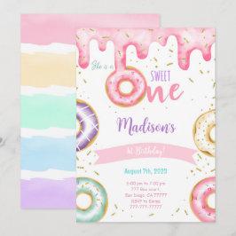 1:a födelsedagen Donut Inbjudningar