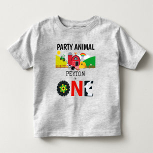 1:a födelsedagen Ett år gammalt djur i Party T Shirt