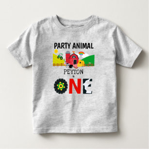 1:a födelsedagen Ett år gammalt djur i Party T Shirt