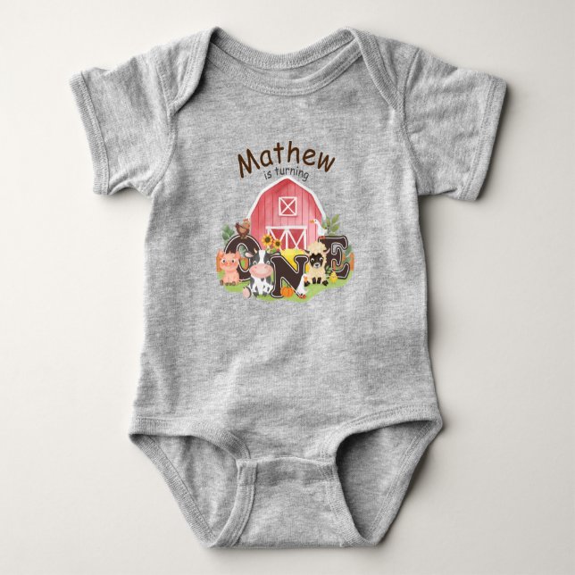1:a födelsedagen Fågelbarnyard söta djur, jag är e T Shirt (Framsida)