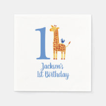 1:a födelsedagen Giraffe & Bird