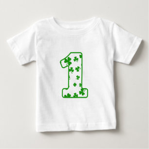 1:a födelsedagen Lucky Shamrocks Birthday Irish Bo T-shirt