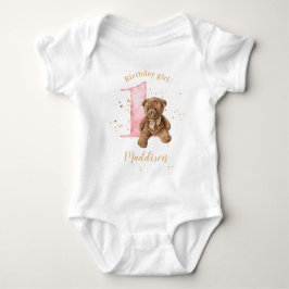 1:a födelsedagen Nalle Baby Bodykostym T Shirt