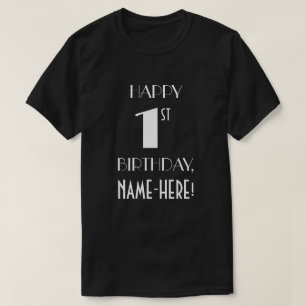 1:a födelsedagen Party - Art Deco Inspired look Sh T Shirt