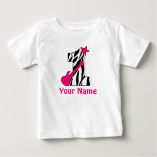 1:a födelsedagen Rockstar Zebra Personlig Shirt Tröja