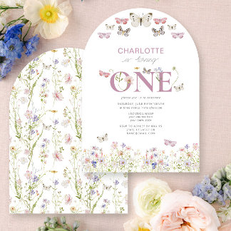 1:a födelsedagen Wildbloms förvandlas till en fjär Inbjudningar