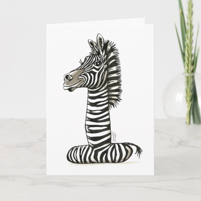 1:a födelsedagen Zebra! Kort (Framsida)