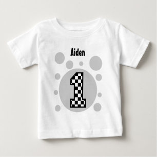 1:a födelsedagens Checkers och bubblor - ett år ga Tee